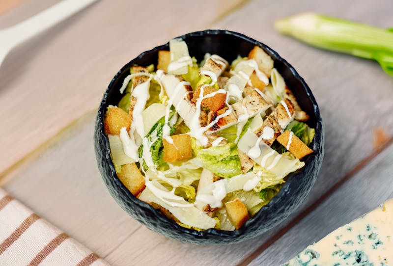 Caesar Salad with romaine lettuce and parmesan croutons
